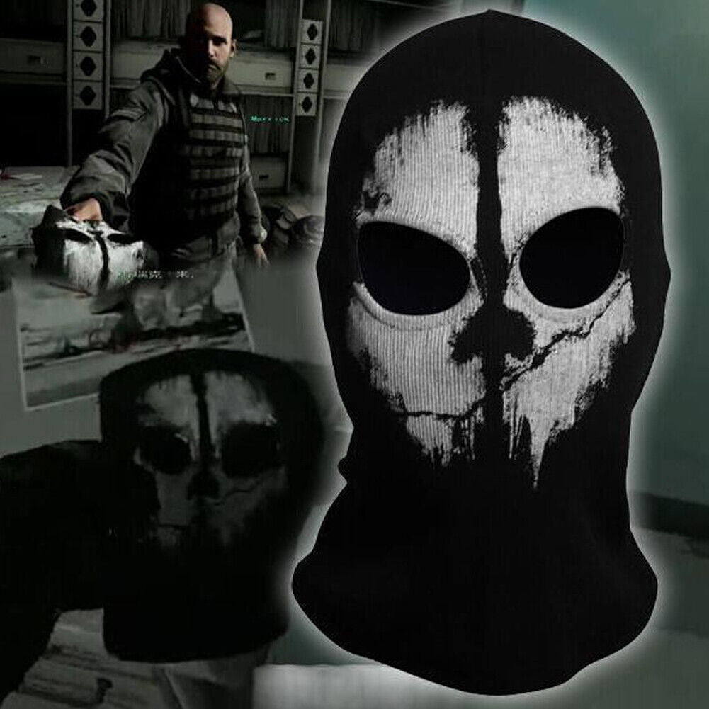 Motorcycle Game Balaclava Hood Ghost Skull Full Face Cover CS Halloween Mask US