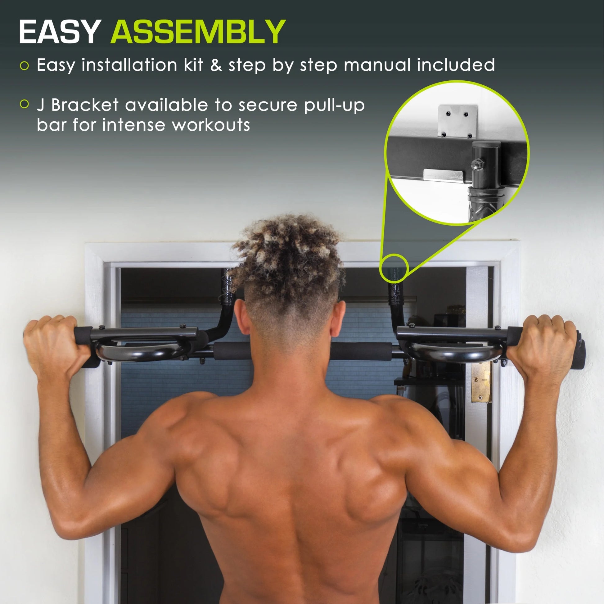 Multi-Grip Chin-Up/Pull-Up Bar, Heavy Duty Doorway Trainer