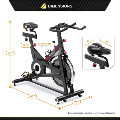 Club 30 Lbs. Flywheel Revolution Cycle for Cardio Workout – Adjustable Manual Resistance Mechanism