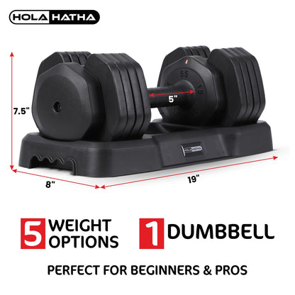 5-In-1 Adjustable Dumbbell Home Workout Equipment (2 Pack)