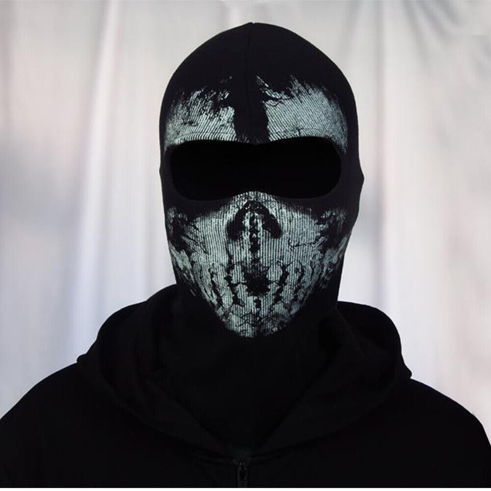 Motorcycle Game Balaclava Hood Ghost Skull Full Face Cover CS Halloween Mask US