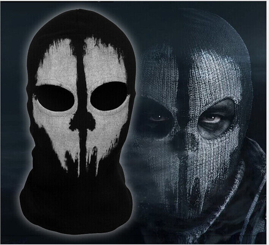 Motorcycle Game Balaclava Hood Ghost Skull Full Face Cover CS Halloween Mask US