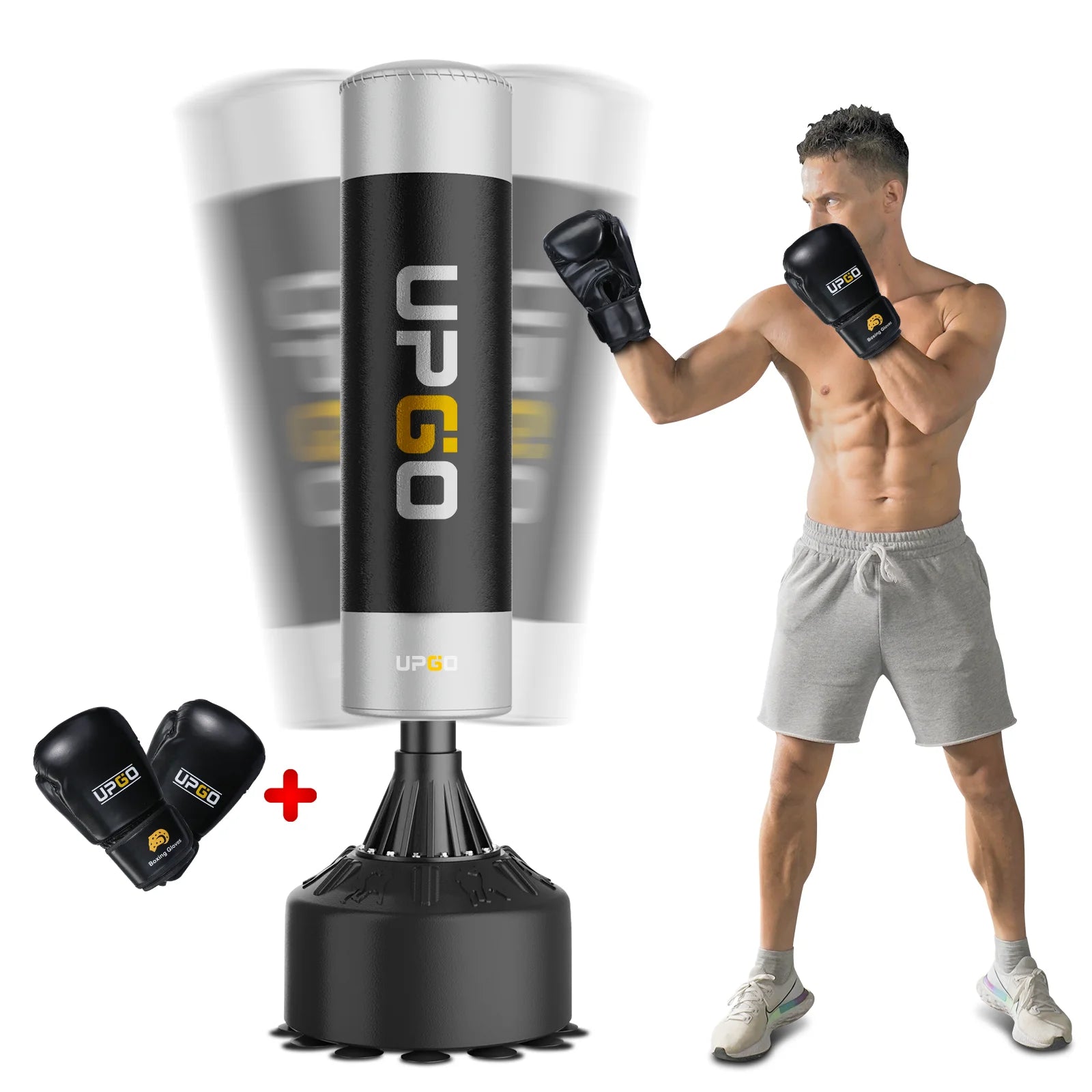 Freestanding Punching Bag for Adult 71''-215Lbs with Boxing Gloves Heavy Bag Boxing Bag for Home Office