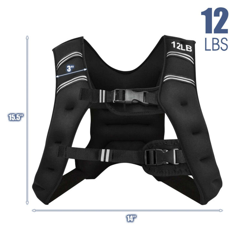 Training Weight Vest Workout Equipment with Adjustable Buckles and Mesh Bag