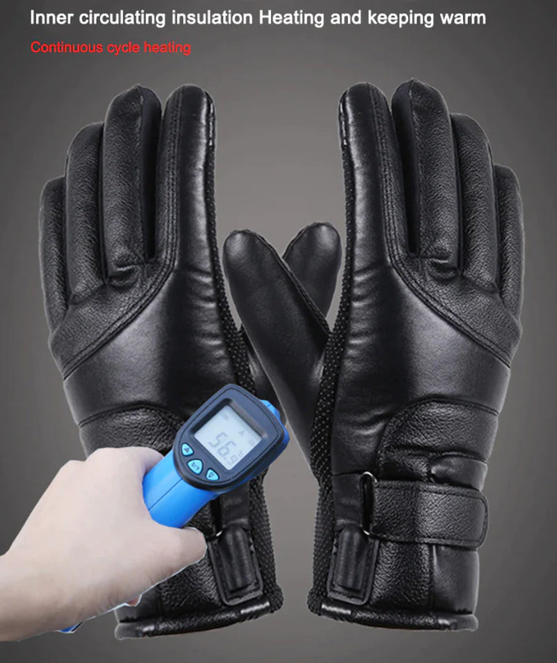 Electric USB Heated Gloves Winter Warming Thermal Ski Snow Hand Warm Windproof