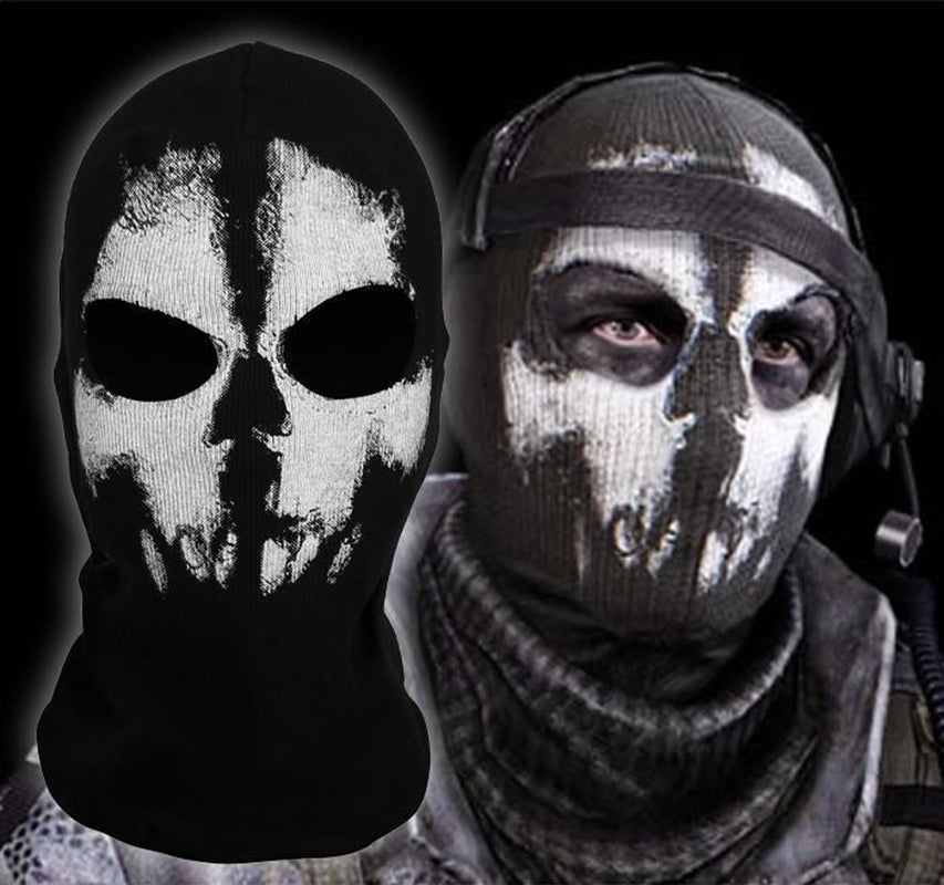 Motorcycle Game Balaclava Hood Ghost Skull Full Face Cover CS Halloween Mask US