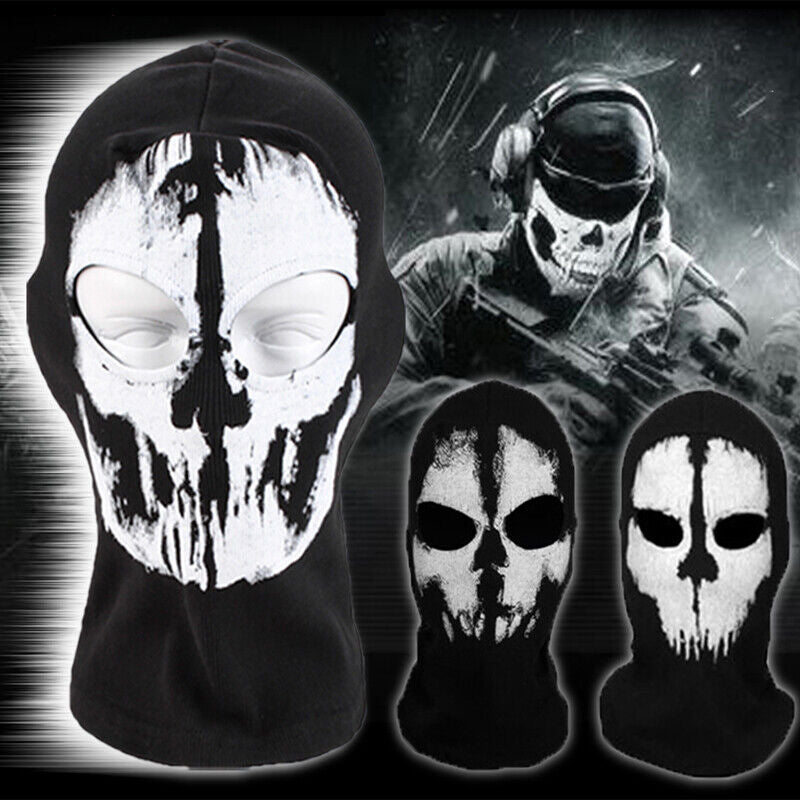 Motorcycle Game Balaclava Hood Ghost Skull Full Face Cover CS Halloween Mask US