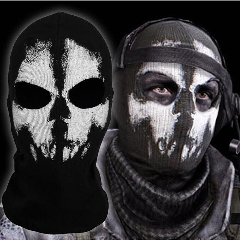 Motorcycle Game Balaclava Hood Ghost Skull Full Face Cover CS Halloween Mask US