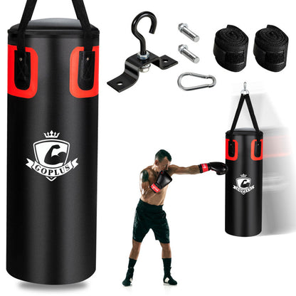 56/63Lbs Filled Punching Bag Set with Boxing Gloves