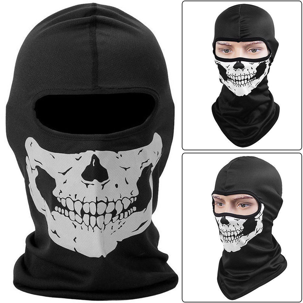 Motorcycle Game Balaclava Hood Ghost Skull Full Face Cover CS Halloween Mask US