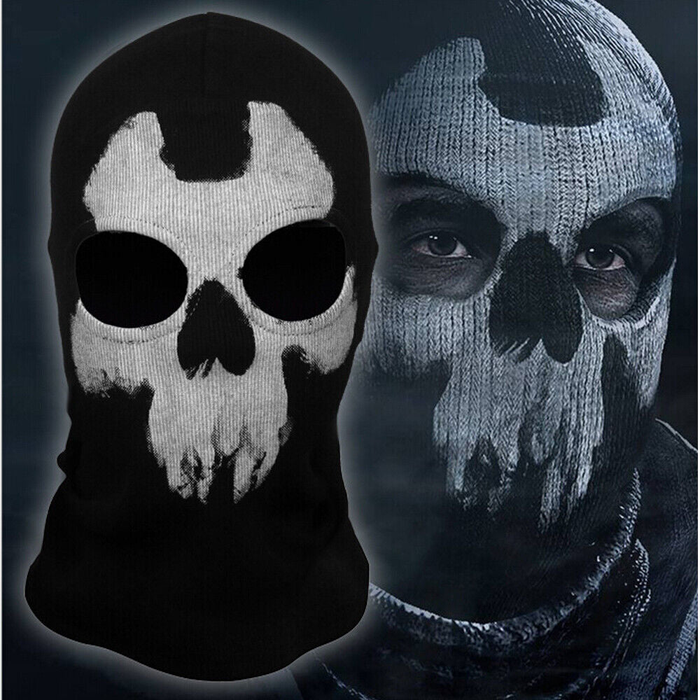 Motorcycle Game Balaclava Hood Ghost Skull Full Face Cover CS Halloween Mask US